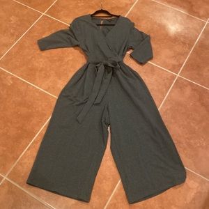 Wide Leg Crop Jumpsuit